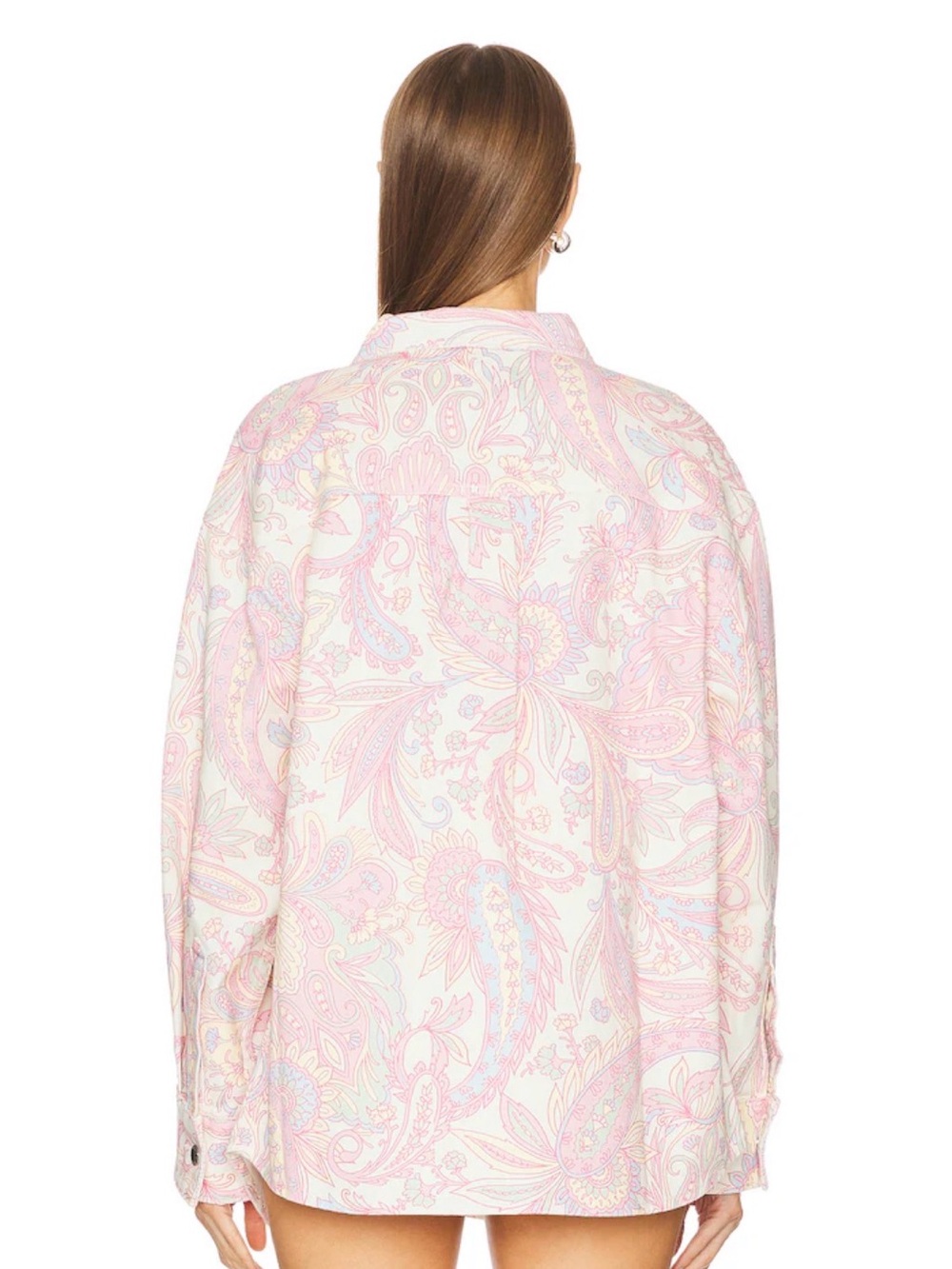 Retrofete Aurelie Denim Shirt in Pastel Paisley - Picture 3 of 8